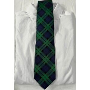 Fox & Chave Scotland Black‎ Watch Tartan Plaid Silk Necktie Mens